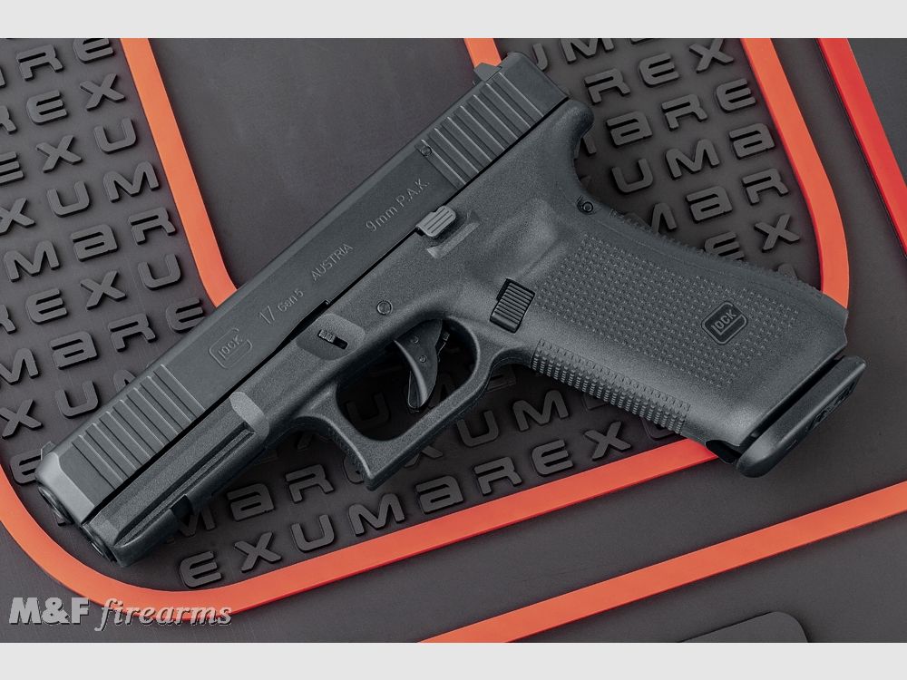 GLOCK 17 Gen5 Kaliber 9 mm P.A.K. die erste lizensierte Schreckschusswaffe der Marke GLOCK als Weltneuheit