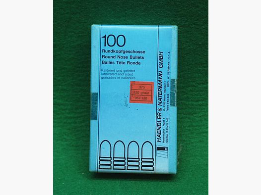 Heandler&Natermann H&N round nose bullets .375 130 grain