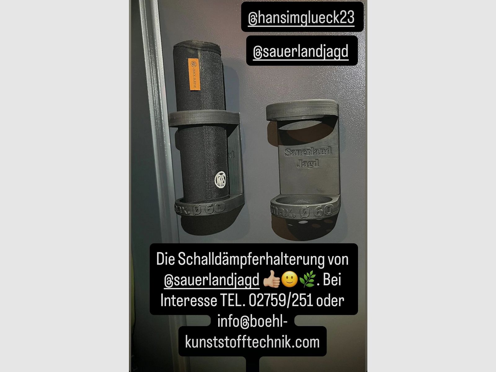 Schalldämpferhalter magnetisch