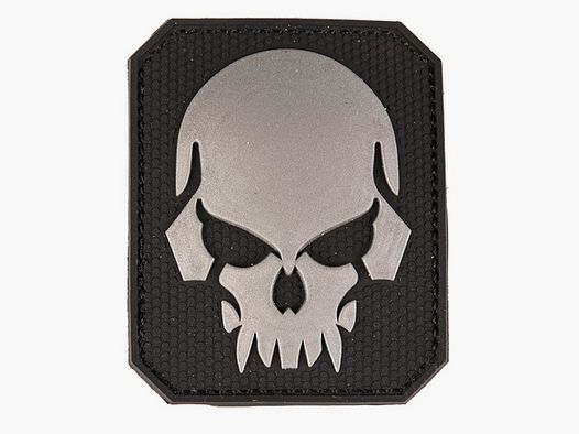 3D Skull PVC Patch schwarz