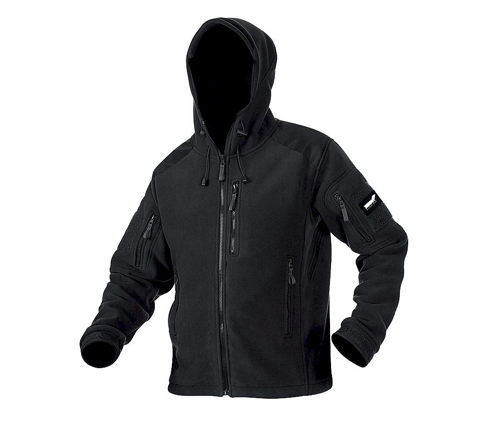 Husky Texar black military fleece jacket