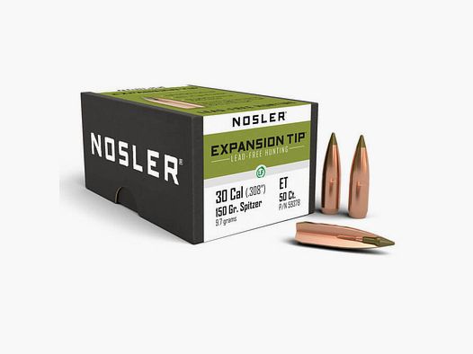 NOSLER E-TIP BLEIFREIE JAGDGESCHOSSE - .30 - 150gr.
