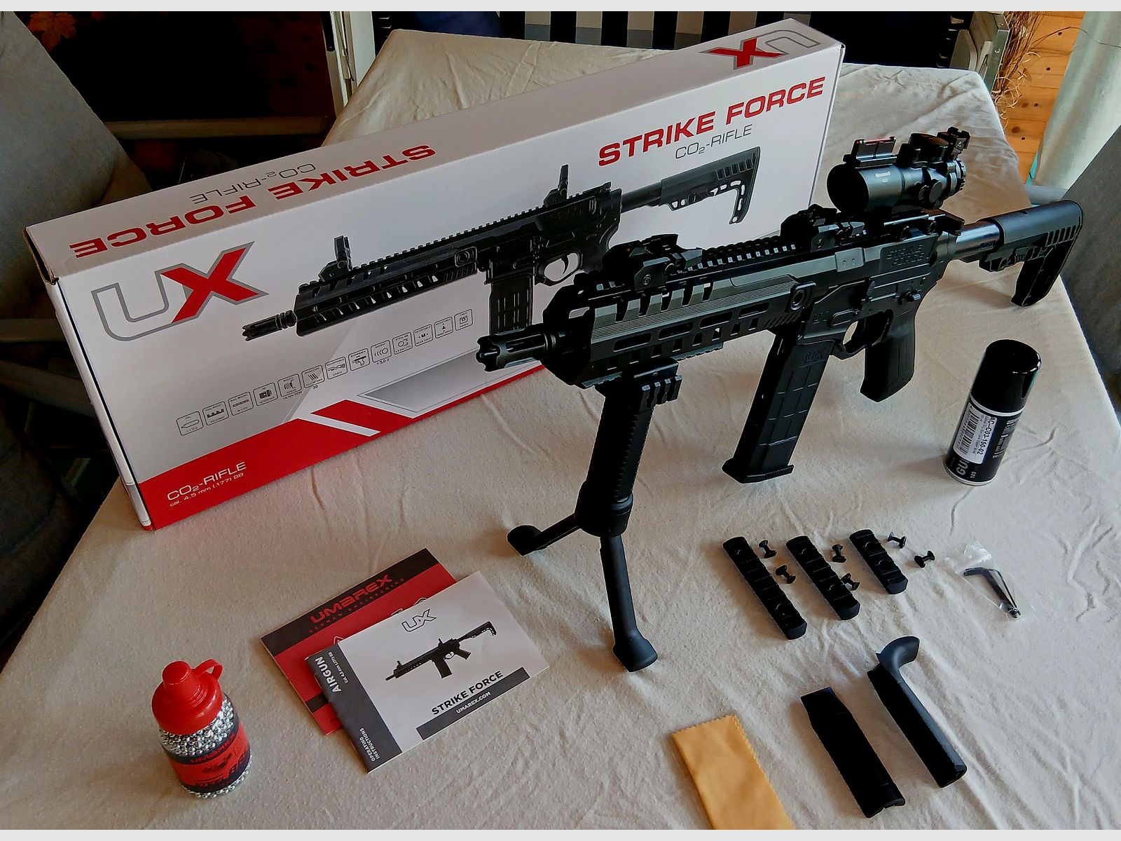 Strike Force Umarex 4,5 BB Blowback Co2 OVP +Zubehör+Gewehrtasche inkl. Versand