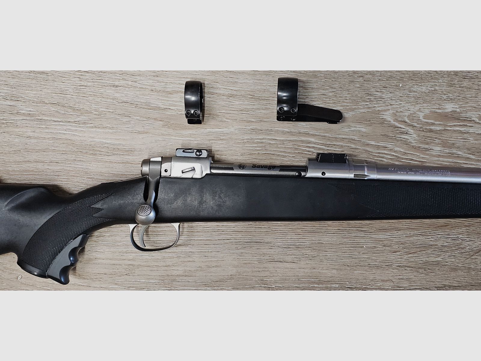 Savage Mod. 116 repeating rifle Cal .338 WinMag with swivel mount (for 30mm tube)