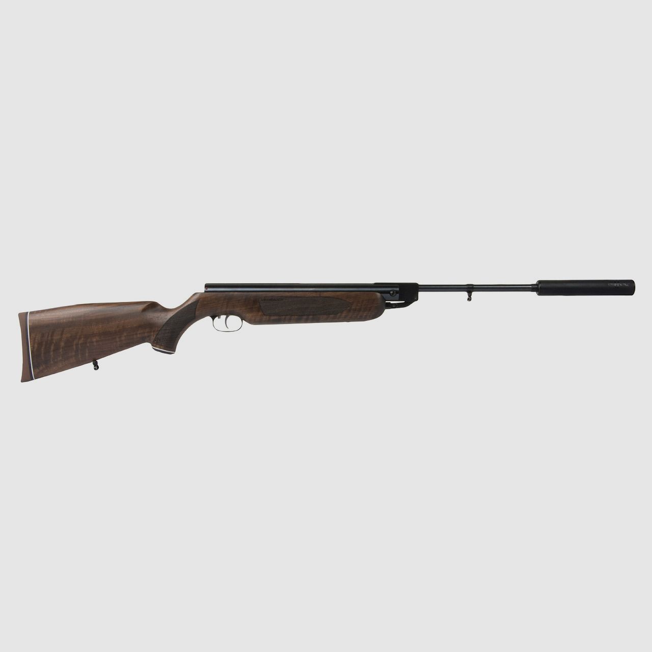 Knicklauf Luftgewehr Weihrauch HW 35 K Export Nussbaumschaft mit Fischhaut SchalldĂ¤mpfer RiemenbĂĽgel Kaliber 4,5 mm (P18)