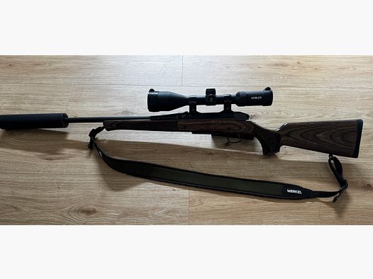 Jaeger NXT - Haenel - .308 inkl Optik (Noblex NZ6, 3-18x56) & Schalldämpfer (Jaki) & Gewehrriemen
