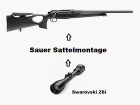 Sauer 505 Synchro XT Black + Swarovski Z6i + Montage + ... Komplettpaket
