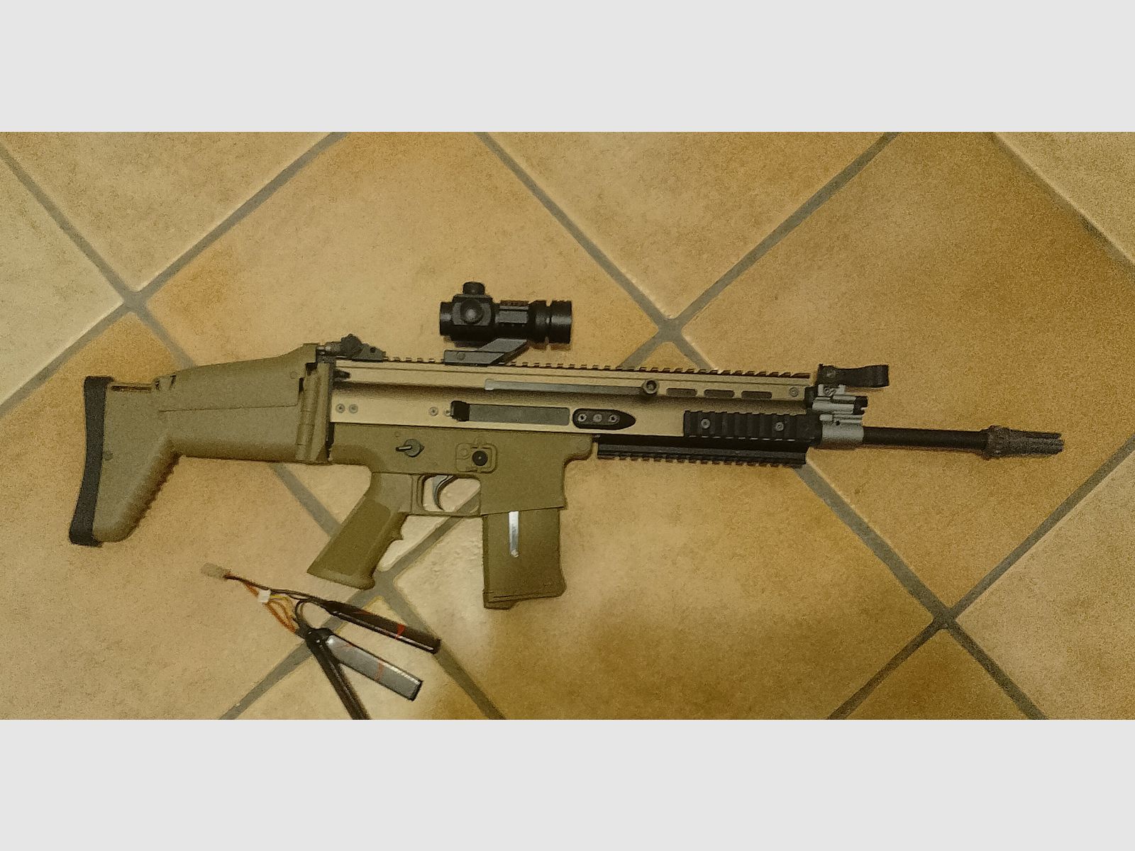 Scar L Wei-etech Socom-L MK16 mod 0 full metal S-AEG 6mm BB desert
