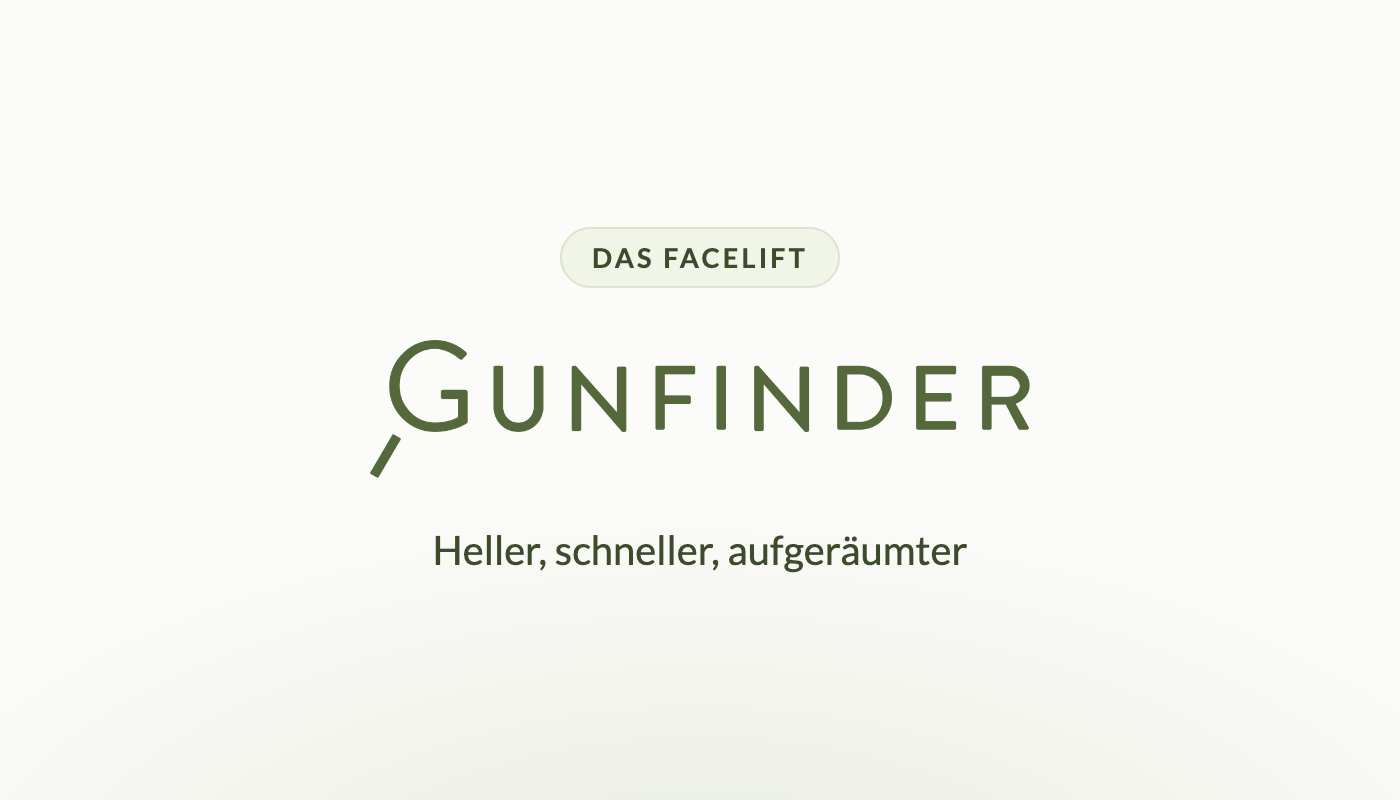 Das Gunfinder-Facelift: heller, schneller, aufgeräumter