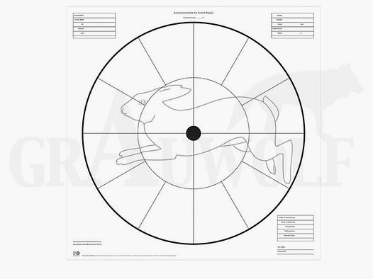 Cible de réglage n° DJV A 18 pour fusil de chasse