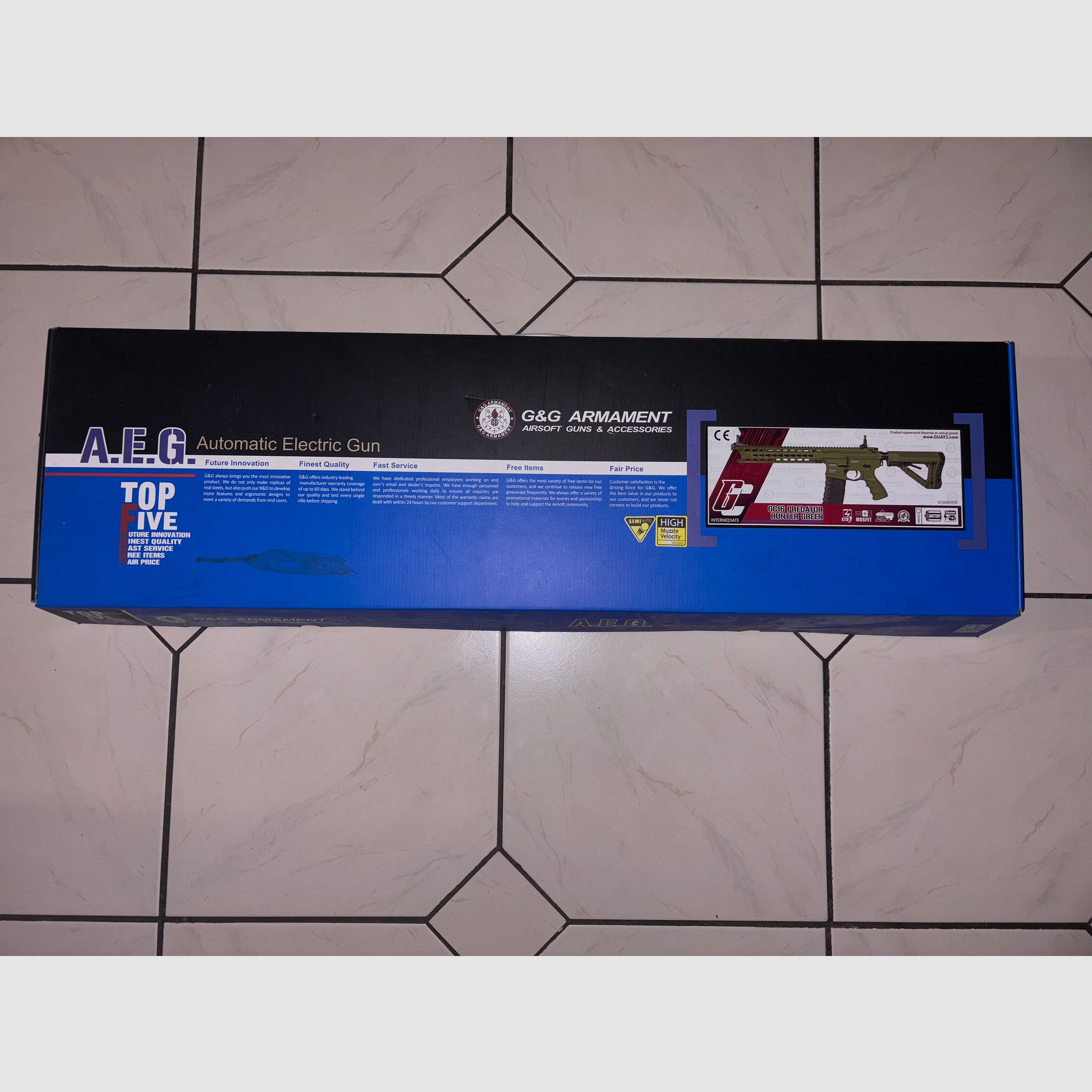 G&G GC16 Predator with ETU in Hunter Green Airsoft S-AEG from 18 with accessories