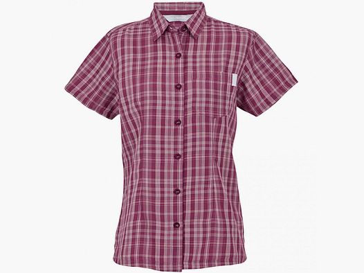 Mindano VIII Kurzarmhemd Damen (Beaujolais Check)