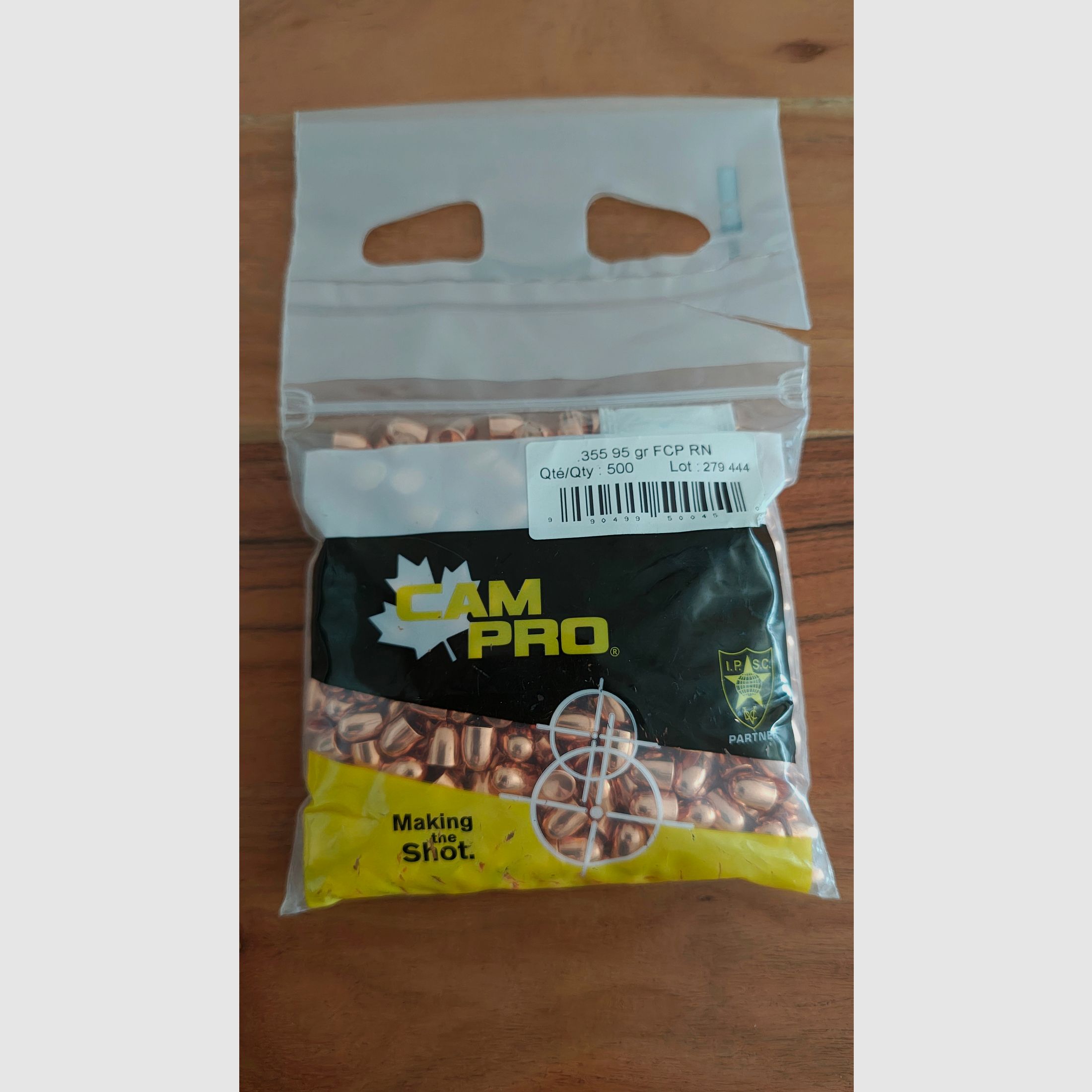 Projectiles .380 ACP, fully copper-plated, 95 Grain, pack of 495 pieces.