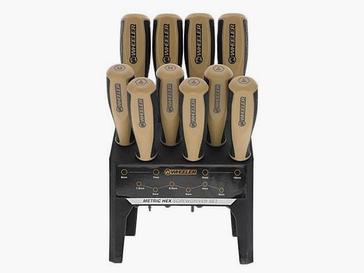 Wheeler Engineering Screwdriver Set Wheeler Benchtop Metric Hex 10 Piece
