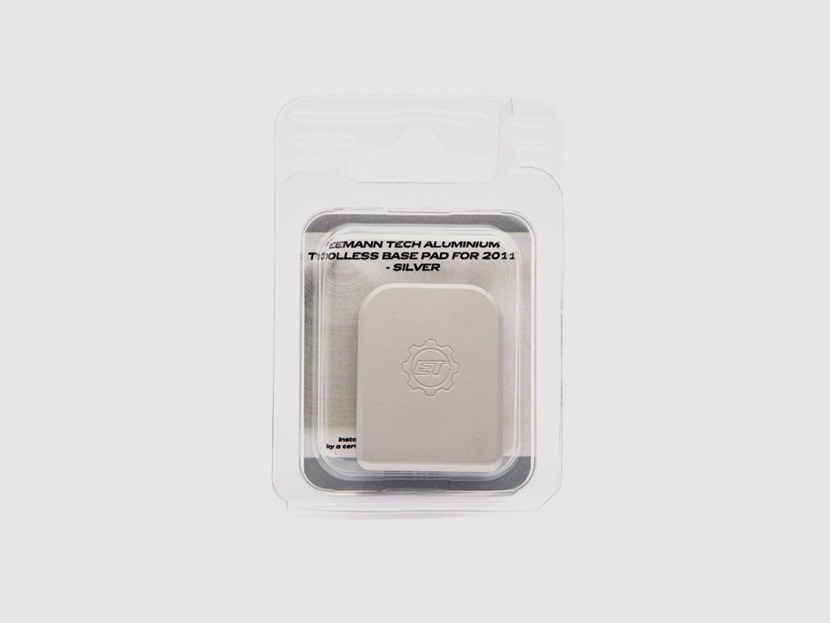 Eemann Tech Aluminium Toolless Base Pad for 2011 - SILVER, image 5 of 6