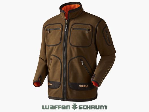 Härkila Fleecejacke Kamko Green - Orange Blaze
