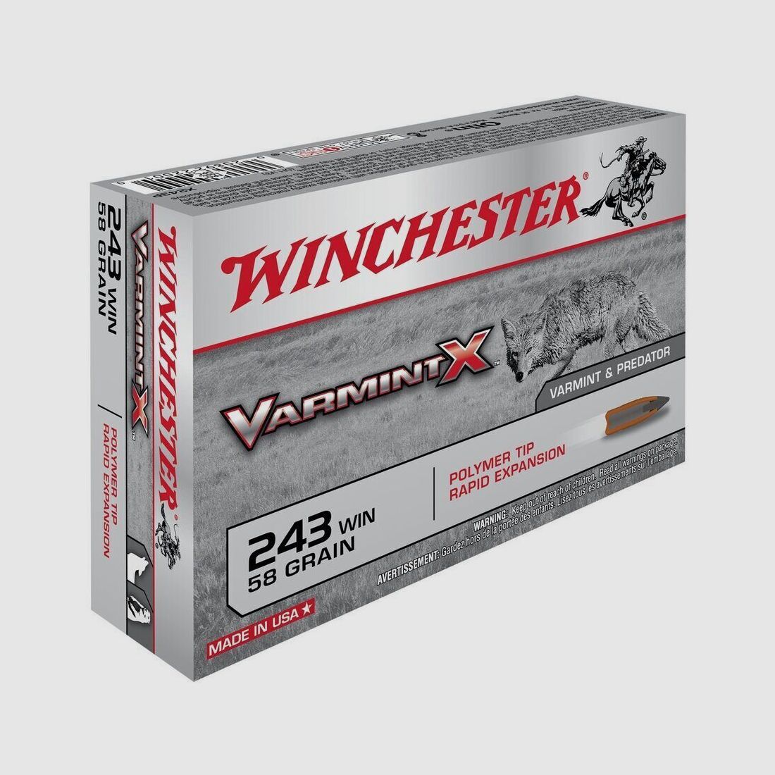Patronen 243WIN Varmint X 58 gr X20