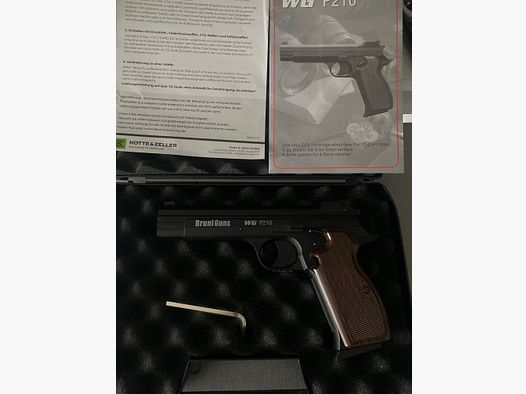 Bruni Guns P210 CO2 air pistol cal. 4.5mm BB blowback full metal black