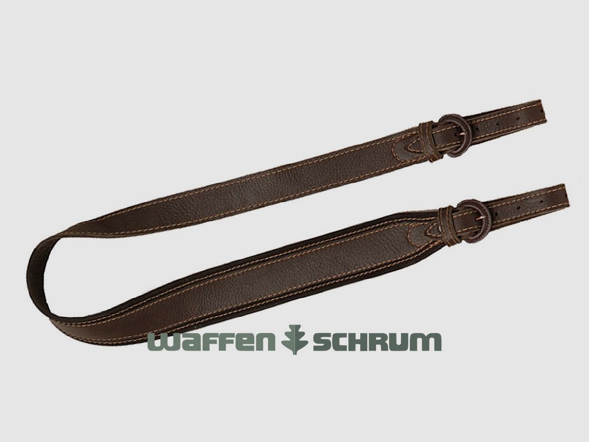 AKAH Cinghia per Fucile in Pelle di Alce Antiscivolo - 2 Fibbia