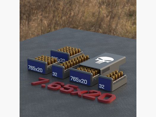 Filamelt Munitionsbox / Ammo Box 7.65mm / .32 French Long – Patronenbox für 50 Schuss, Made in Germany