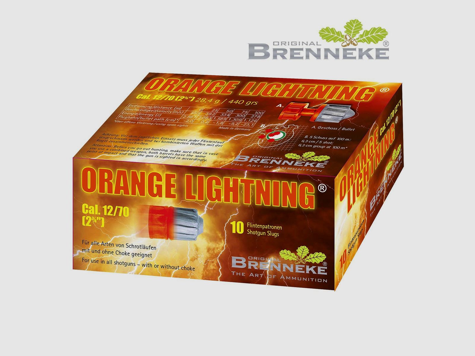 BRENNEKE ammunition shotgun slug Orange Lightning - 28.4g