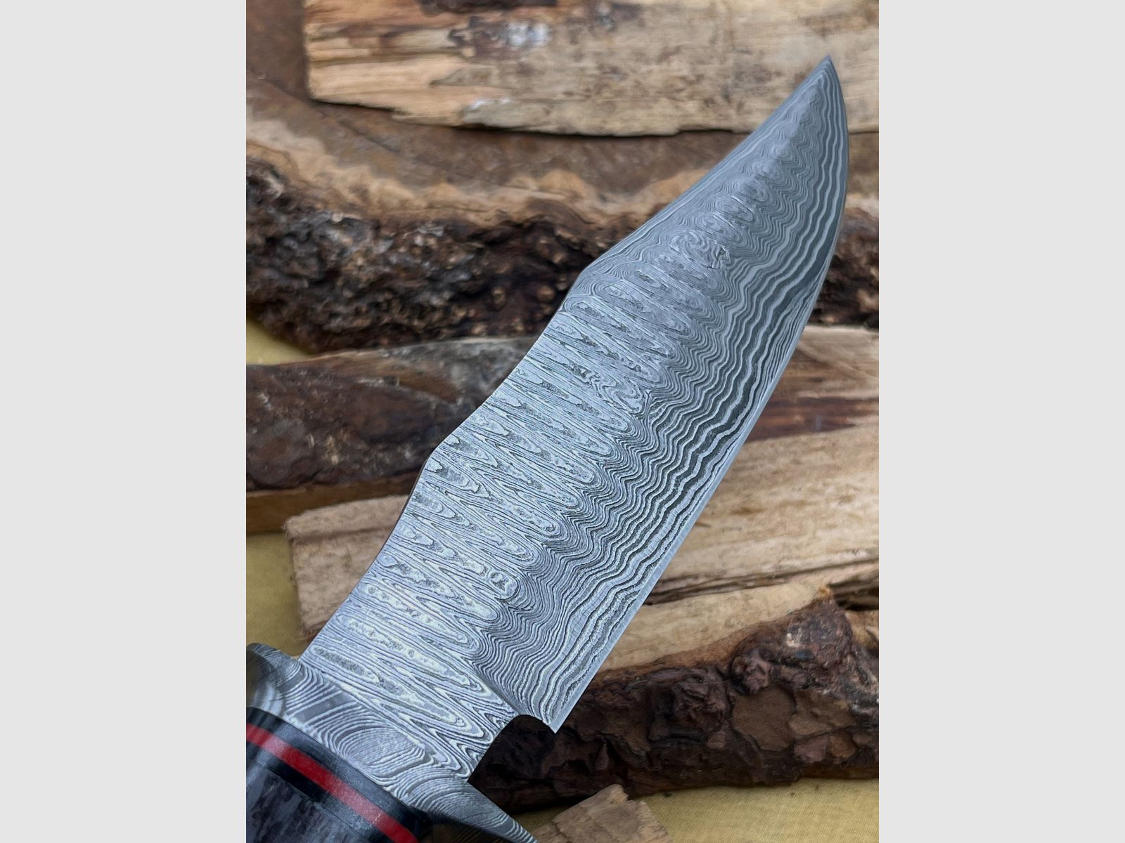 Jachtmes Damaststaal 