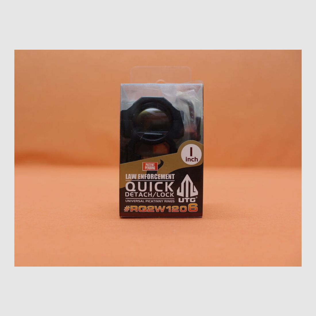 UTG - Leapers UTG QD anneaux de montage 1" Haut (RQ2W1206) Détachement rapide/Verrouillage pour profil Picatinny BH=20mm