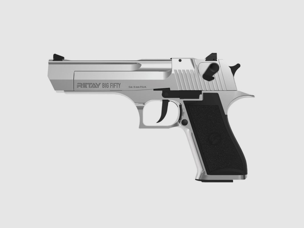 RETAY Big Fifty Chrome-Finish 9mm P.A.K.