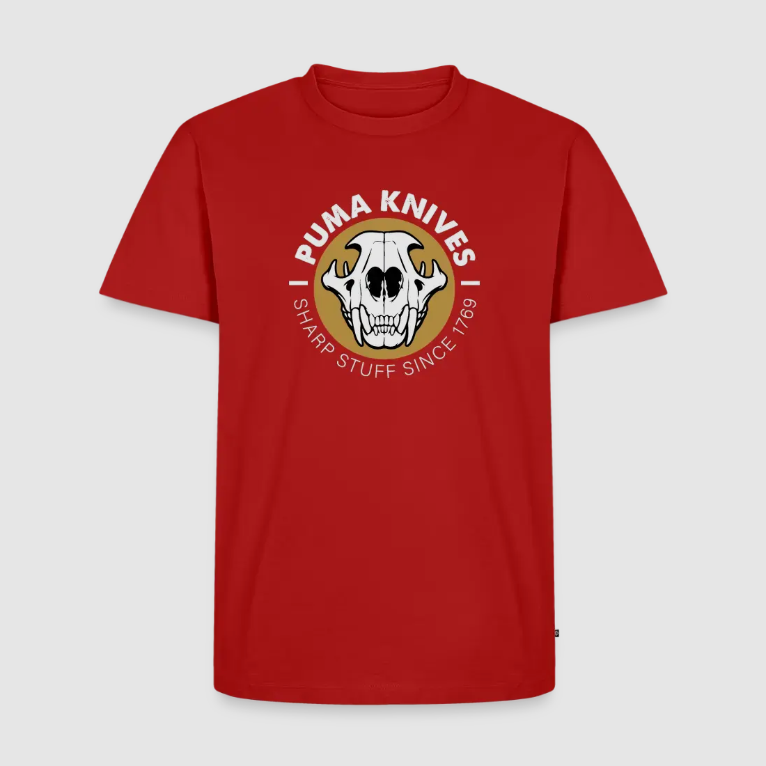 PUMA Men’s Premium T-Shirt "Skull Frontal Sharp Stuff" White