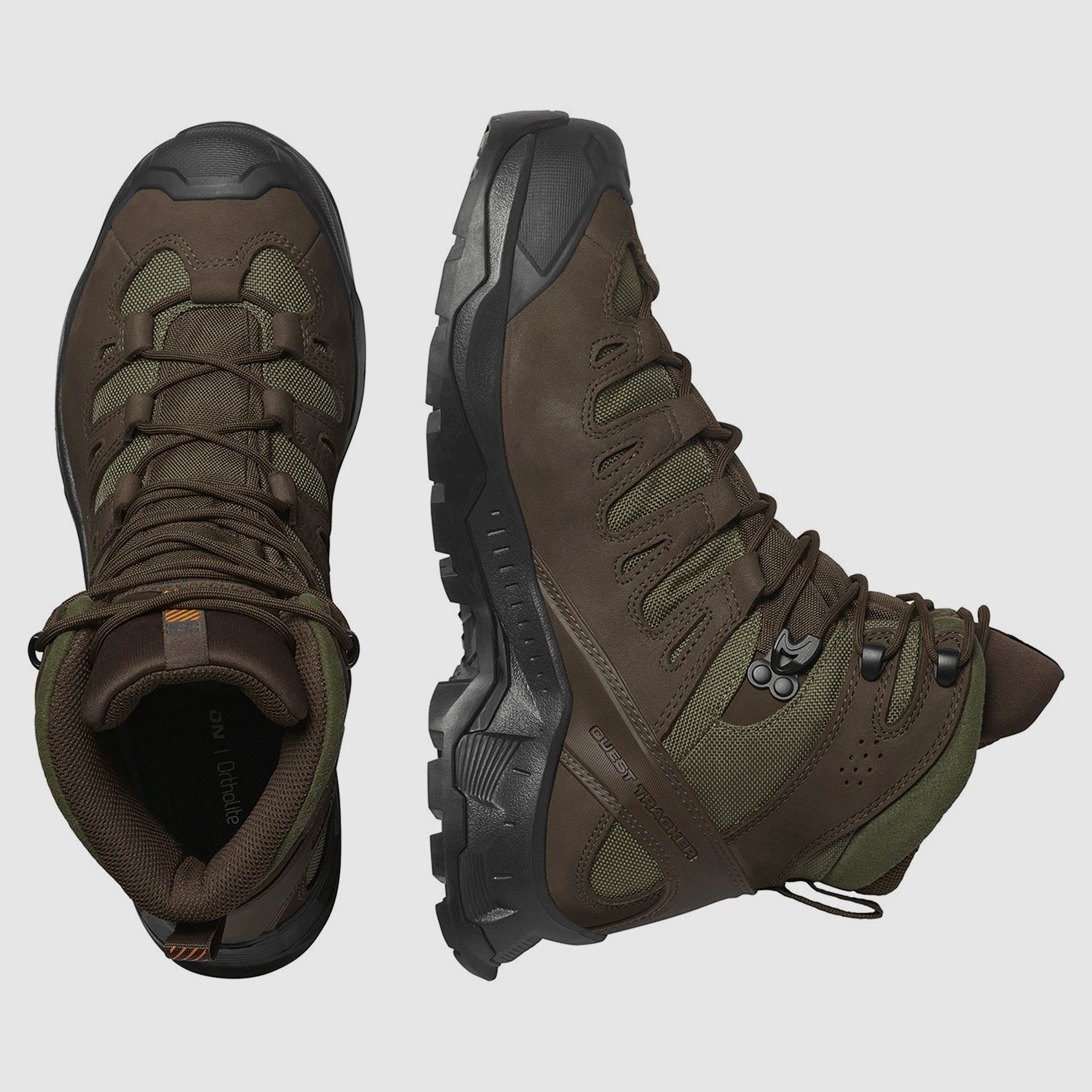SALOMON – HEREN – QUEST TRACKER GTX Aarde Bruin / Ranger Groen / Zwart, afbeelding 3 van 6
