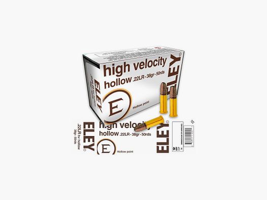 .22LR ELEY HIGH VELOCITY HOLLOW 38gr