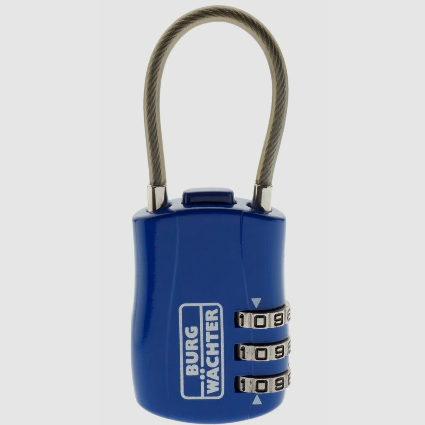 Burg Wächter Verstellbares Zahlenschloss Combi Lock 73 mit Bügeldraht blau
