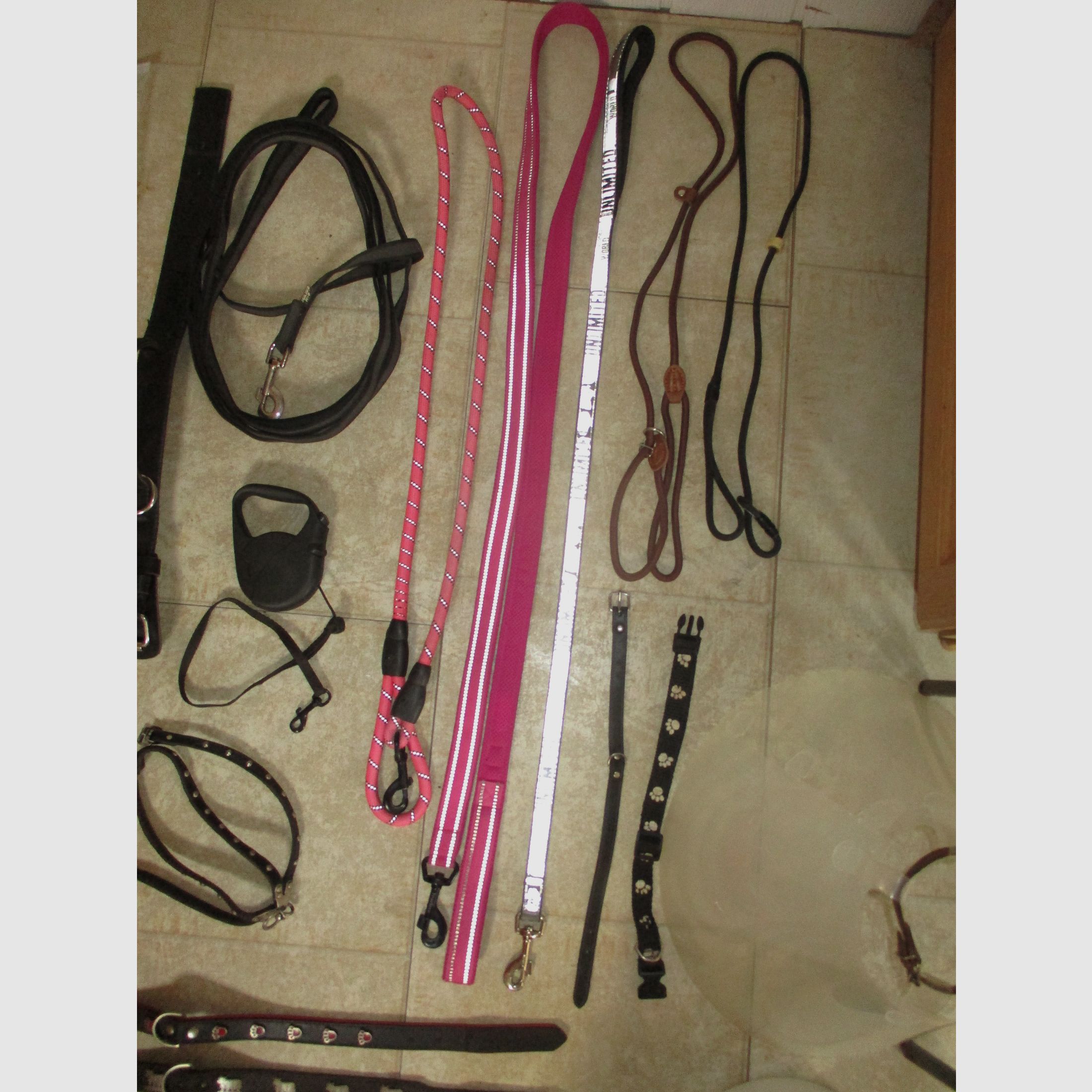 Hundezubehör, Leinen, Halsbänder, Kleidung, Näpfe...