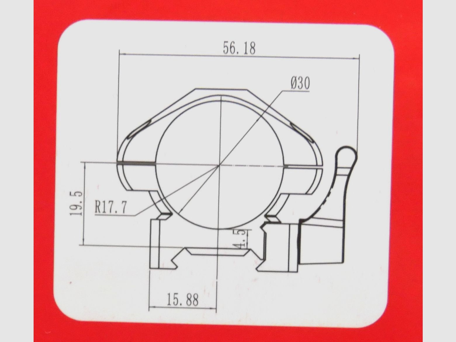 Nikko Stirling ring mount 30mm low diamond QR steel lock 2 pcs NSMQR30WL