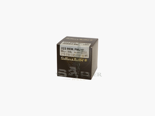 Sellier & Bellot .223 Rem. FMJ 3,6g/55grs 100 Stk.