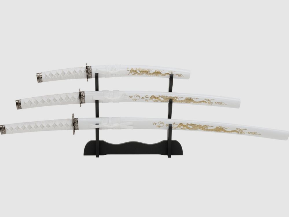 Samuraigarnitur Whithe Dragon 4 tlg.