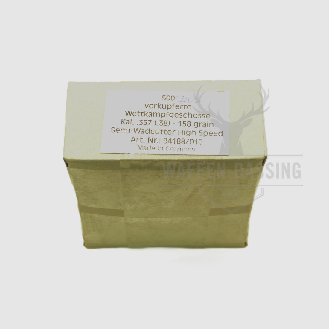 H&N Haendler und Naterman Sport GmbH proiettile da competizione placcato rame, calibro .357 (.38), 158 gr, semi-wadcutter HS