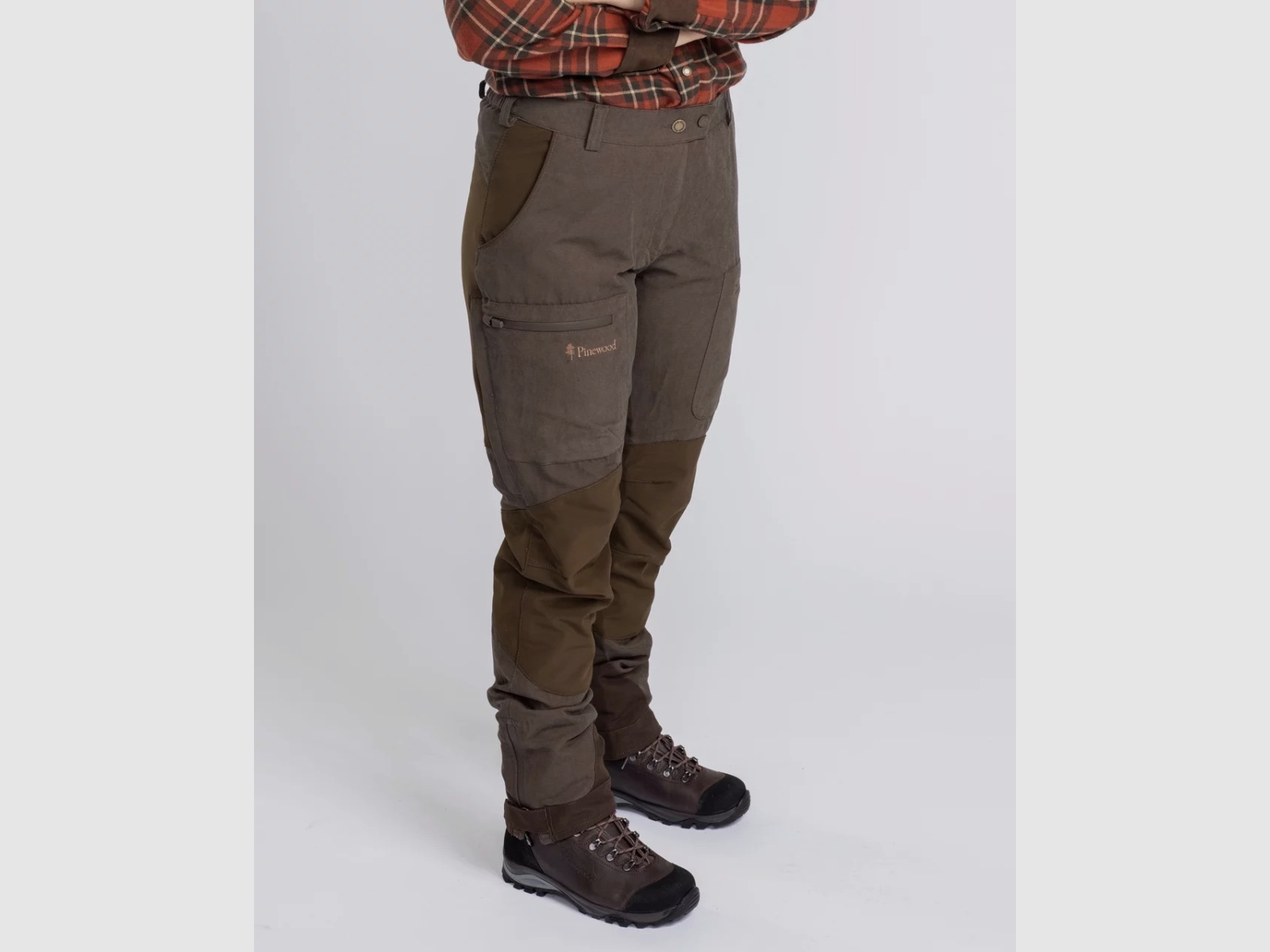 PINEWOOD Caribou Hunt Extrem Damenhose Suede Brown/ Dark Olive