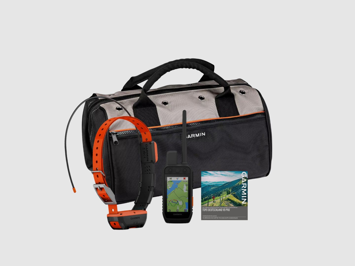 Garmin Hundeortungs Bundle: Garmin Alpha 300i K + T20 K+ Topo Deutschland V9 Pro + Fieldbag