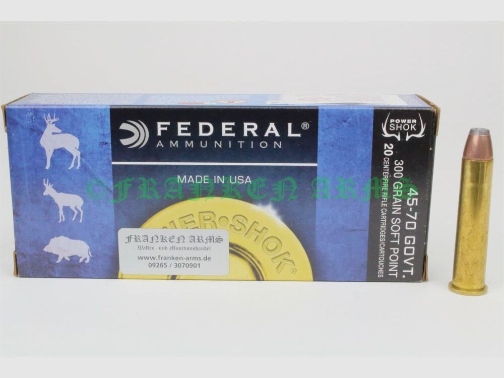 Federal Power Shok .45-70 Govt. Soft Point 300gr. 19.4g 20 pieces quantity discounts