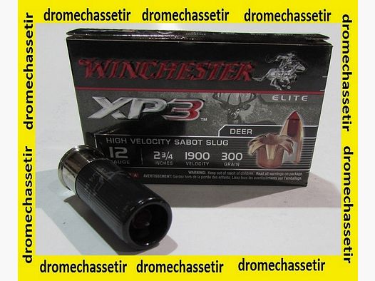 Scatola di 5 cartucce WINCHESTER XP3 cal 12/70, proiettile di 34,1gr