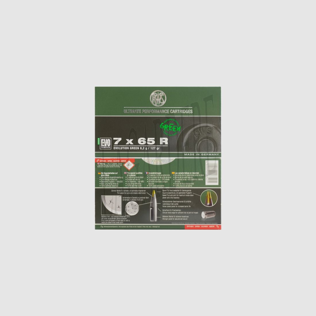 RWS EVOLUTION GREEN 8,2G(CARTOUCHE A BALLE)