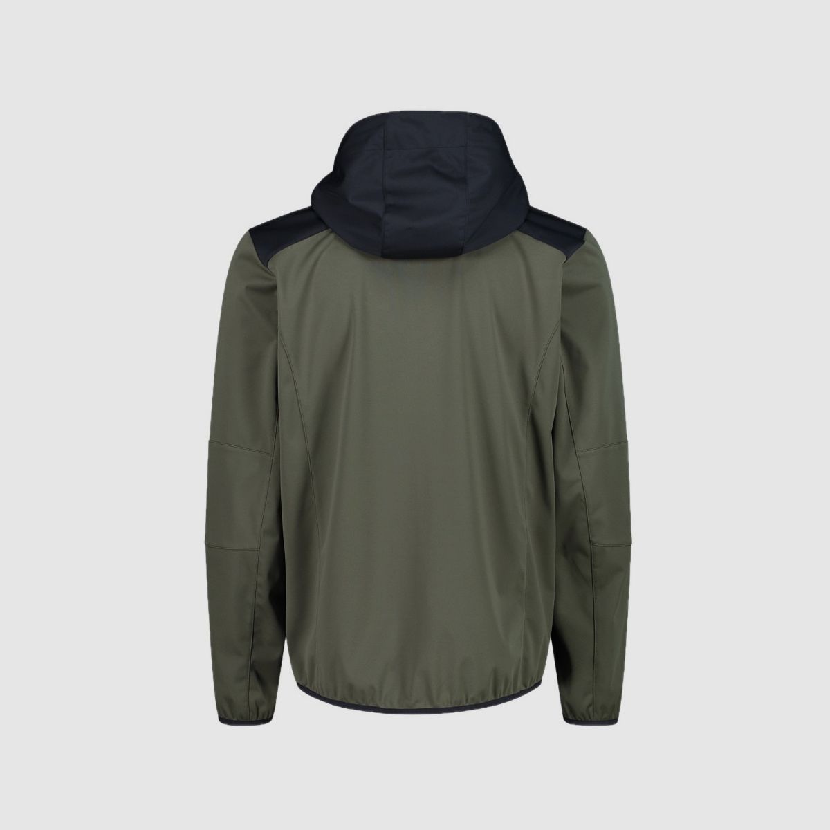 CMP Herrenjacke aus leichtem Softshell mit Fix Hood Oliv