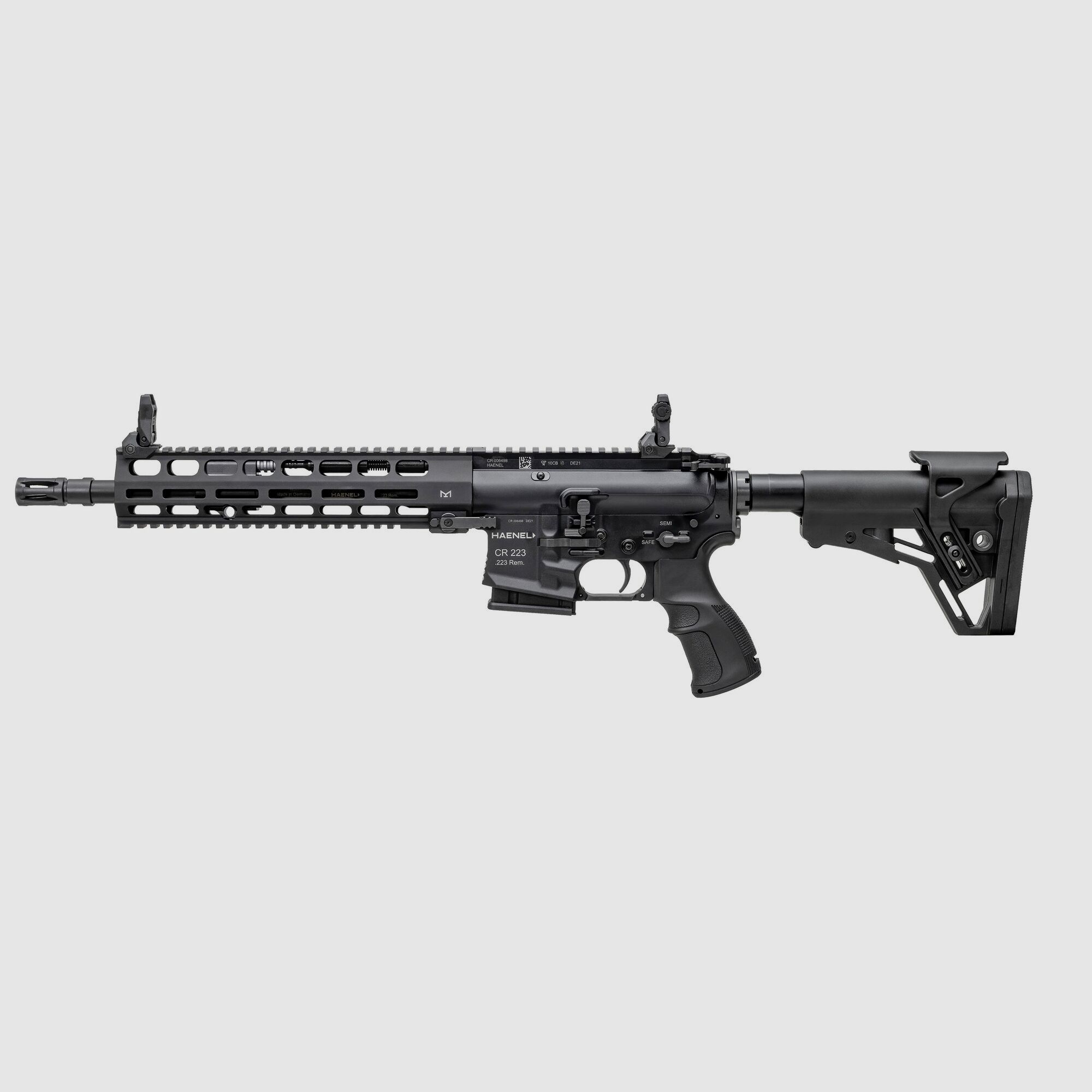 Haenel semi-automatisch geweer CR 223 M-LOK handguard .223 Rem. loop lengte 318 mm | Directe trekker lang zwart niet sport goedgekeurd