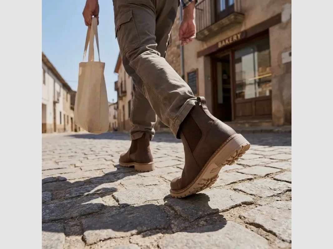 Bottines Ayoka Touk en cuir marron à zip latéral, image 6 sur 13