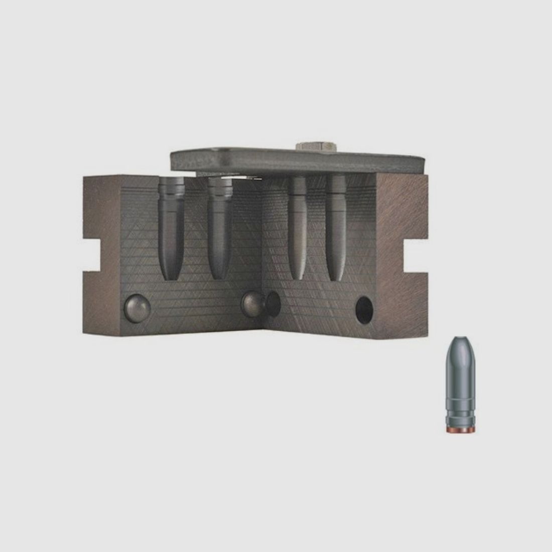 Molde de fundición doble RCBS .309 / 7,85 mm 165 gr / 10,7 g silueta 308-165-SIL proyectiles de punta hueca gas check .309