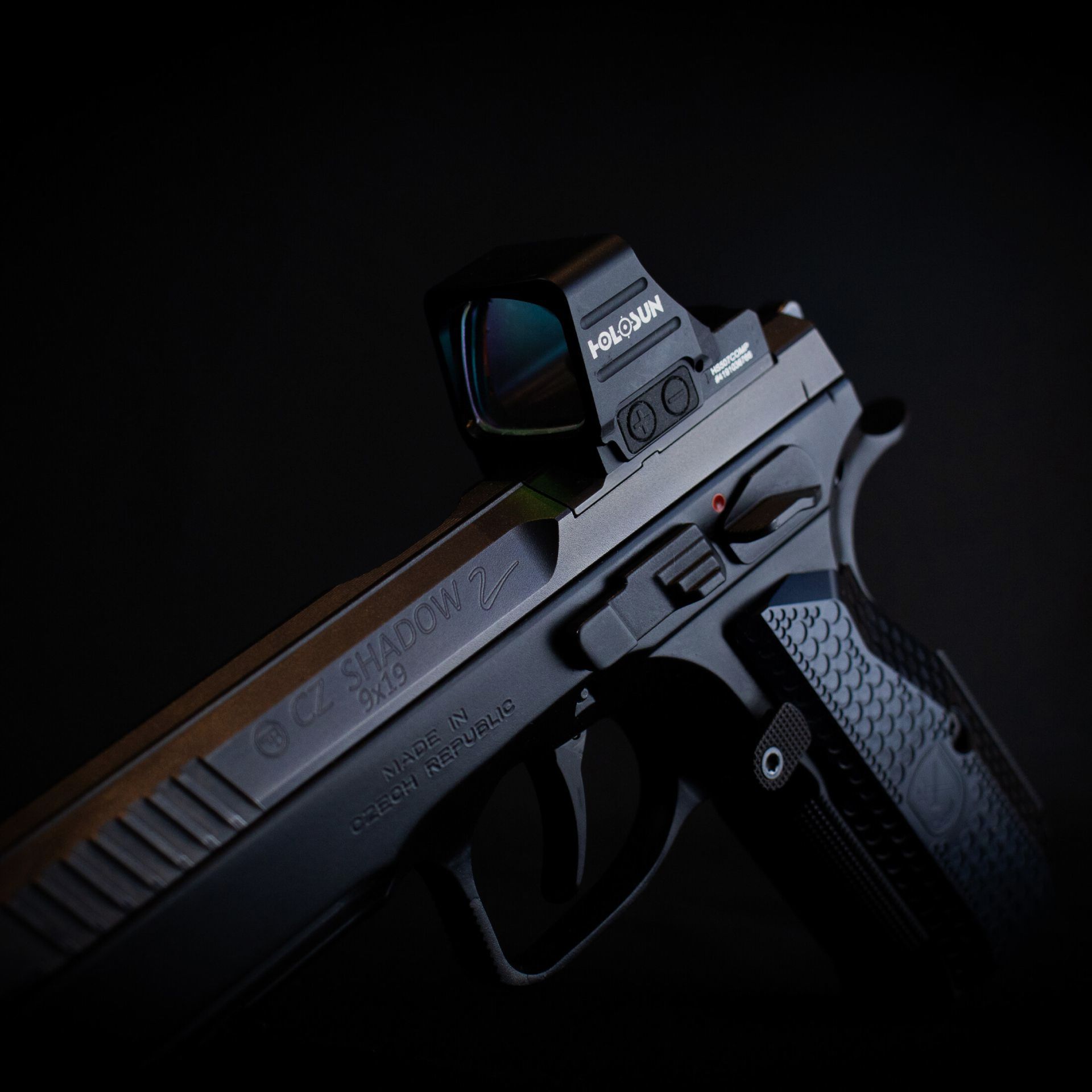 Holosun HS507COMP Offenes Reflex Rotpunktvisier mit wechselbarem Absehen (2MOA Punkt, 8/20/32MOA Kreis)