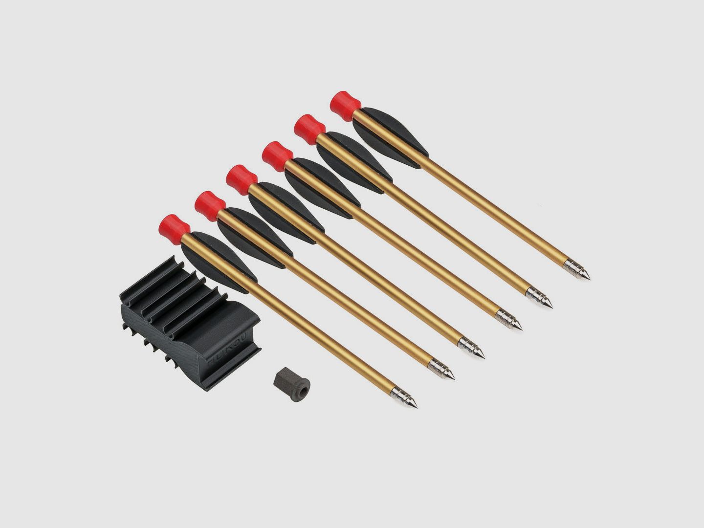 BUNDLE | ARROW HOLDER | Support de flèches + 6 flèches | ROUGE ou Noir | T4E TR50 HDR50