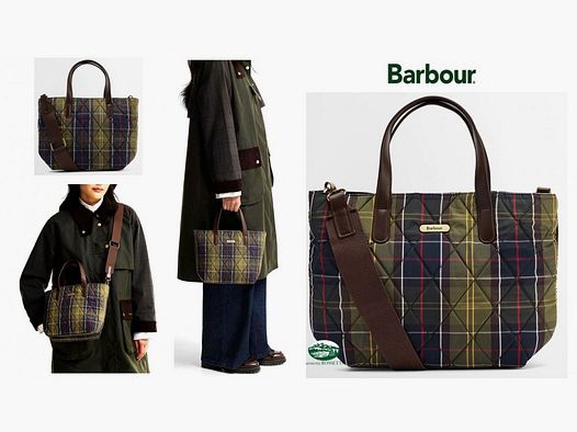 BARBOUR Mini Tote Tasche für Damen, gesteppt