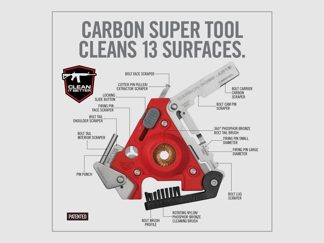 AR15 Cleaning Tool Carbon Boss Real Avid, image 6 of 6